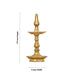 Kerala Lamp - 11.5 x 5 Inches | Brass Nilavilakku/ Brass Kuthu Vilakku/ Fancy Lamp for Pooja/ 1.005 Kgs Approx - Kerala Vilakku