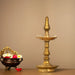 Kerala Lamp - 11.5 x 5 Inches | Brass Nilavilakku/ Brass Kuthu Vilakku/ Fancy Lamp for Pooja/ 1.005 Kgs Approx - Kerala Vilakku