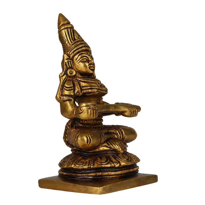 Annapuran Devi Murti - 4 x 2 Inches | Brass Idol/ Annapoorani Statue/ Annapurna Idol for Pooja