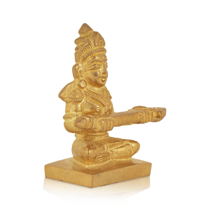 Annapuran Devi Murti - 2.5 x 2.5 Inches | Brass Idol/ Annapoorani Statue/ Annapurna Idol for Pooja