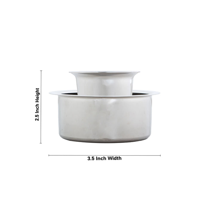 Coffee Dabara Set - 2.5 x 3.5 Inches | Stainless Steel Dabara Set / Davara Set / Davara Tumbler Set for Home - Kitchen