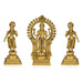 Tirupati Balaji with Arch Sridevi Bhudevi Murti - 22 x 16 Inches | Antique Brass Idol/ Balaji Idol for Pooja - Brass Murties
