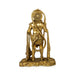 Anjaneya Standing On Base Murti - 18 x 11 Inches | Antique Brass Statue / Hanuman Idol For Pooja - Brass Murties