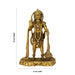 Anjaneya Standing On Base Murti - 18 x 11 Inches | Antique Brass Statue / Hanuman Idol For Pooja - Brass Murties