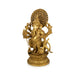 Subhadrishti Ganesha Standing on Base Murti - 17 x 10 Inches | Antique Brass Idol/ Ganesh Statue for Home & Pooja - Brass Murties