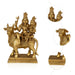 Pradosha Sivan Sitting on Cow Base Murti - 30 x 13 Inches | Antique Brass Statue / Shivan Idol For Pooja - Brass Murties