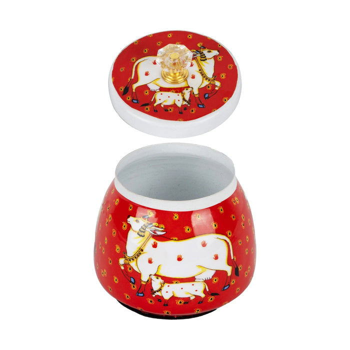 Metal Jar With Lid - 4.5 x 2.5 Inches | Dry Fruits Storage Box/ Storage Container for Home - Kitchen