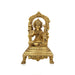 Lakshmi Idol With Arch - 9 x 4.5 Inches | Brass Idol/ Laxmi Murti Sitting On Chowki for Pooja/ 2.160 Kgs - Brass Murties