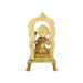 Lakshmi Idol With Arch - 9 x 4.5 Inches | Brass Idol/ Laxmi Murti Sitting On Chowki for Pooja/ 2.160 Kgs - Brass Murties