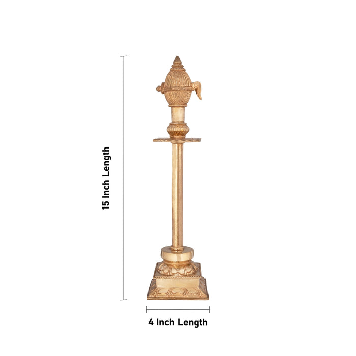 Angusham - 15 x 4 Inches | Panchaloha Tool / Elephant Goad / South Indian Temple & Heritage Decor - Deity Accessories