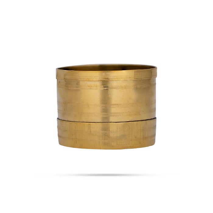 Brass Padi - 1.5 x 2. Inches | Uzhakku/ Brass Para/ Measuring Vessel for Paddy