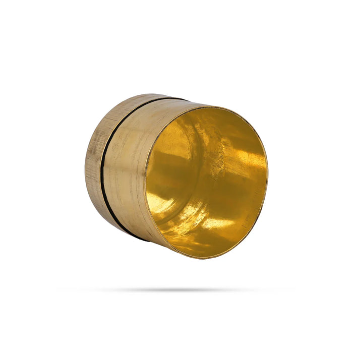 Brass Padi - 1.5 x 2. Inches | Uzhakku/ Brass Para/ Measuring Vessel for Paddy