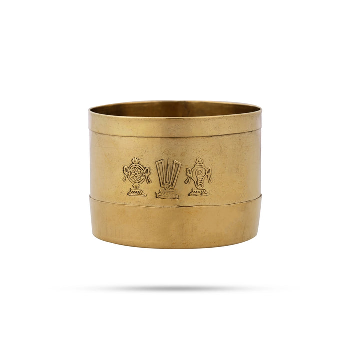 Brass Padi - 2 x 2.5 Inches | Uzhakku/ Measuring Vessel for Grains - Para
