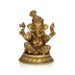 Pagadi Ganesh Sitting On base Murti - 11.5 x 7 Inches |Antique Brass Idol/ Vinayagar Statue Decor For Home & Pooja - Brass Murties