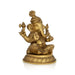 Pagadi Ganesh Sitting On base Murti - 11.5 x 7 Inches |Antique Brass Idol/ Vinayagar Statue Decor For Home & Pooja - Brass Murties