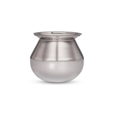Pot with Lid - 4.5 x 4.5 Inches | Pongal Handi/ Stainless Steel Pot/ Cooking Pot for Home/ 305 Gms Approx