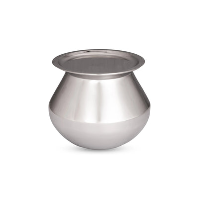 Pot with Lid - 5 x 5 Inches | Pongal Handi/ Stainless Steel Pot/ Cooking Pot for Home/ 405 Gms Approx