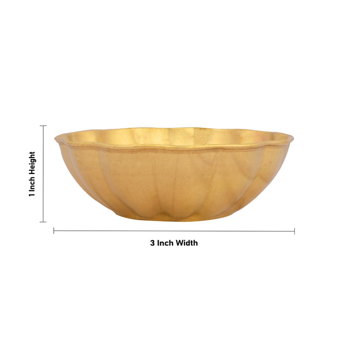 Brass Bowl - 1 x 3 Inches | Sheesh Mahal Cup / Brass Bowl / Brass Cup for Home & Pooja - Bowls