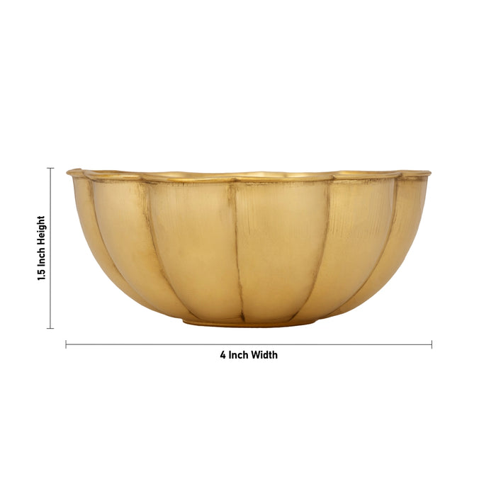 Brass Bowl - 1.5 x 4 Inches | Sheesh Mahal Cup / Brass Bowl / Brass Cup for Home & Pooja