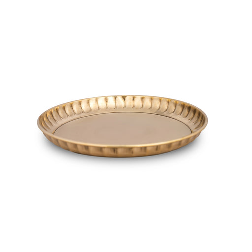 Brass Plate - 0.25 x 5 Inches | Thali Plate/ Pooja Plate for Home/ 50 Gms Approx - Pooja Plate & Tray