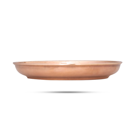 Copper Plate - 0.5 x 3 Inches | Copper Rice Plate/ Pooja Thali Plate / Pooja Plate for Home - Pooja Plate & Tray