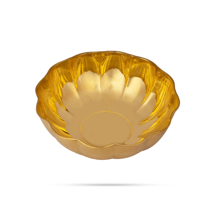 Brass Bowl - 2.5 x 6 Inches | Pooja Bowl/ Brass Cup for Pooja - Bowls