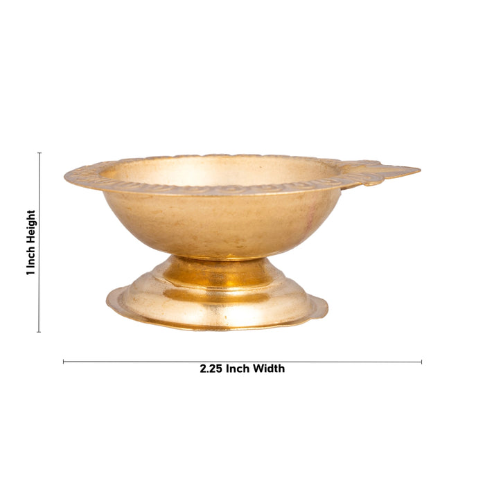 Kartik Deepam With Base - 1 x 2.25 Inches | Brass Deepam/ Agal Vilakku Deepam/ Agal Lamp for Pooja/ 20 Gms - Karthik Deep
