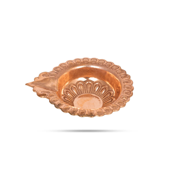 Kartik Deepam - 0.5 x 2 Inches | Copper Agal Vilakku Deepam/ Designed Karthik Deepam/ Lakshmi Vilakku for Pooja - Karthik Deep