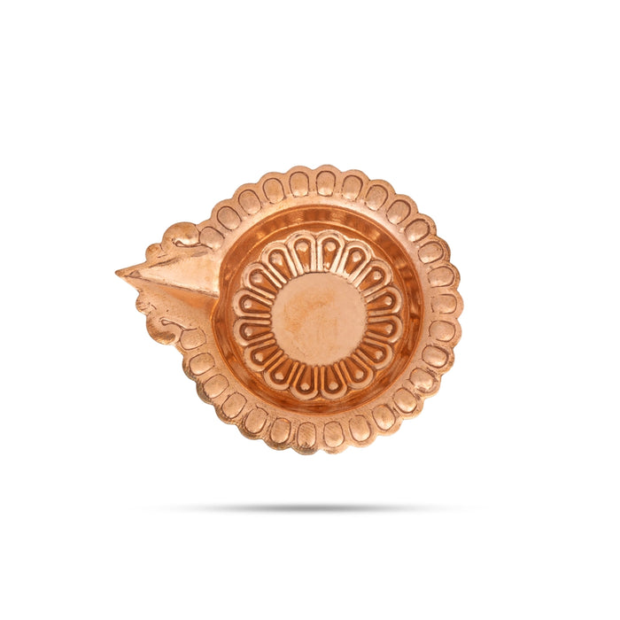 Kartik Deepam - 0.5 x 2 Inches | Copper Agal Vilakku Deepam/ Designed Karthik Deepam/ Lakshmi Vilakku for Pooja - Karthik Deep
