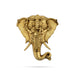 Elephant Head Wall Hanging - 5 x 5.5 Inches | Brass Ganesha Design Wall Hanger/ Wall Decoration for Home - Wall Hanging