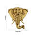 Elephant Head Wall Hanging - 5 x 5.5 Inches | Brass Ganesha Design Wall Hanger/ Wall Decoration for Home - Wall Hanging