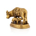 Cow Calf Idol With Base - 3 x 3.5 Inches | Antique Brass Kamdhenu Cow With Calf for Pooja/ 540 Gms Approx - Table Stand Accessories