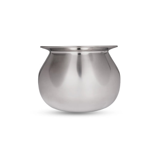 Pot with Lid - 6 x 8 Inches | Dal Handi/ Stainless Steel Pot/ Cooking Pot for Home/ 775 Gms Approx - Kitchen