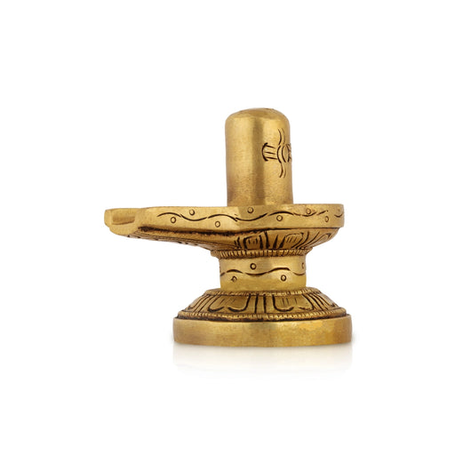 Shiv Ling Murti - 2.5 X 3 Inches | Antique Brass Idol/ Shiva Lingam Statue For Pooja Room And Worship - Brass Murties