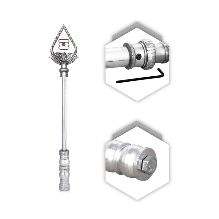 Vel Flag Post - 13 x 2 Inches | Car Flag Post Vel/ Aluminium Vel Flag Post for Car Decor/ 145 Gms Approx - Car Stand & Car Accessories