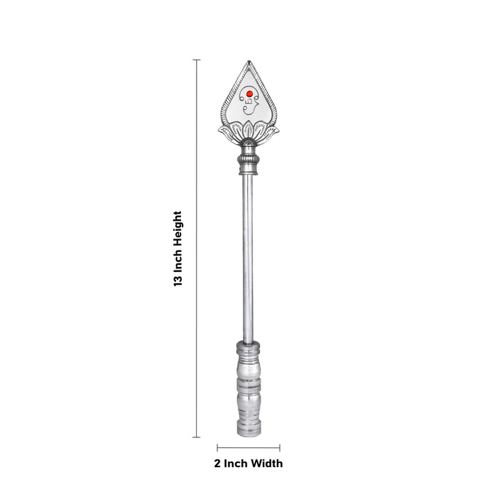 Vel Flag Post - 13 x 2 Inches | Car Flag Post Vel/ Aluminium Vel Flag Post for Car Decor/ 145 Gms Approx - Car Stand & Car Accessories