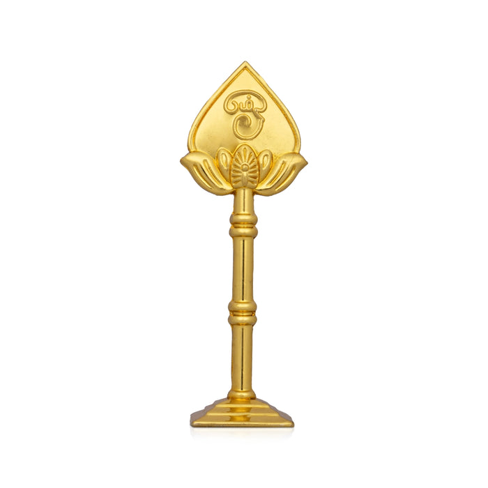 Murugan Vel With Base - 6 x 2 Inches | Zinc Muruga Vel/ Astras for Car Decor - Deity Accessories