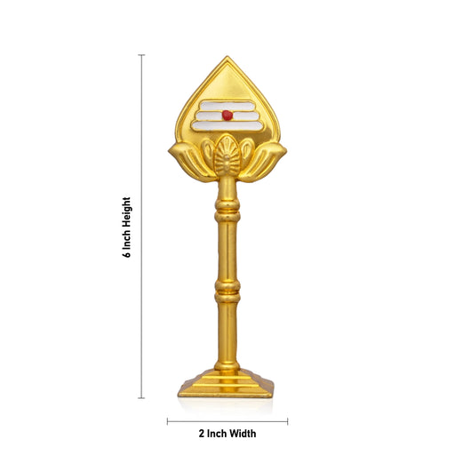 Murugan Vel With Base - 6 x 2 Inches | Zinc Muruga Vel/ Astras for Car Decor - Deity Accessories