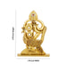Om Peacock With Vel - 2.75 x 1.75 Inches | Zinc & Gold Polish Murugan Vel With Om Peacock for Car Decor - Car Stand & Car Accessories
