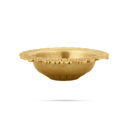 Brass Bowl - 0.5 x 2 Inches | Brass Cup/ Designed Pooja Bowl for Home/ 5 Gms Approx - Bowls
