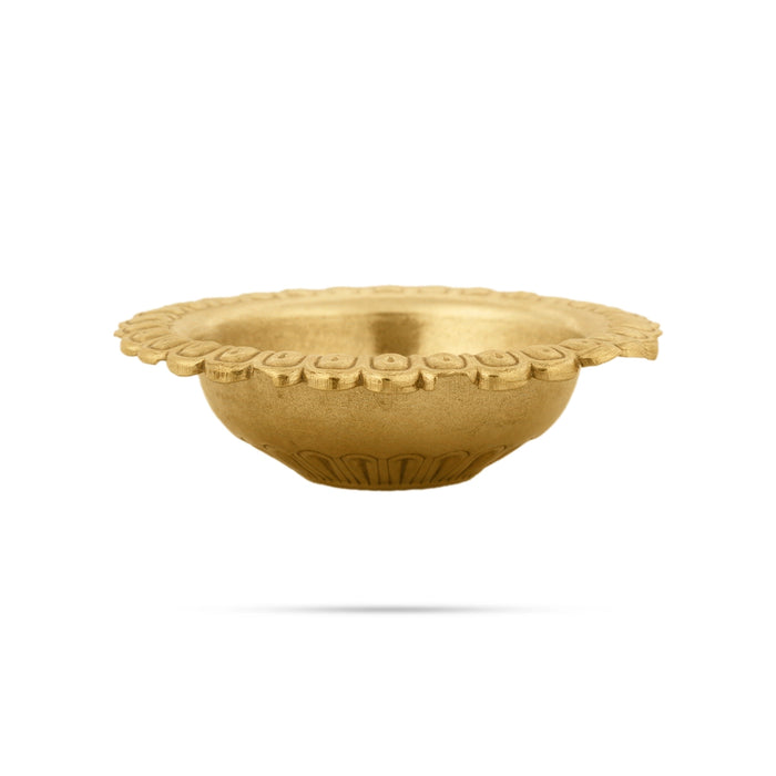 Brass Bowl - 0.5 x 2 Inches | Brass Cup/ Designed Pooja Bowl for Home/ 5 Gms Approx - Bowls