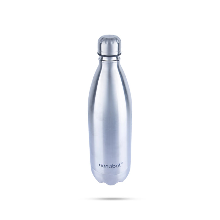 Nanobot Kryo Vaccum Flask - 1 Ltr | Water Bottle/ 13 x 3 Inches/ Stainless Steel Flask for Home