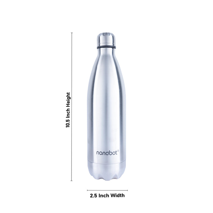 Nanobot Kryo Vaccum Flask - 500 ml | Water Bottle/ 10.5 x 2.5 Inches/ Stainless Steel Flask for Home