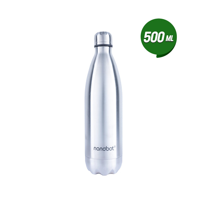 Nanobot Kryo Vaccum Flask - 500 ml | Water Bottle/ 10.5 x 2.5 Inches/ Stainless Steel Flask for Home