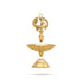Annam Star Deep With Base - 4 x 3 Inches | Annam Design Brass Deepam / Antique Vilakku for Home & Pooja - Decorative Lamps