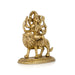 Durga Idol Sitting On Lion With Base - 3.5 x 2.5 Inches | Antique Brass Idol/ Durga Murti With 8 Hands for Pooja - Brass Murties