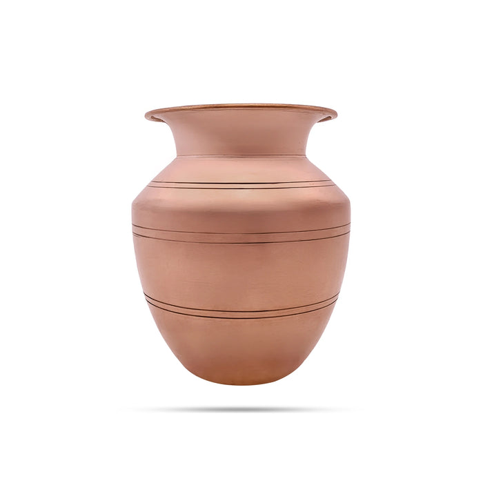Iyengar Vaishnav Chombu 5.5 x 4 Inches - Copper Lota / Chombu / Kalash Pot / Kalasam for Pooja - Kalash & Pooja Lota