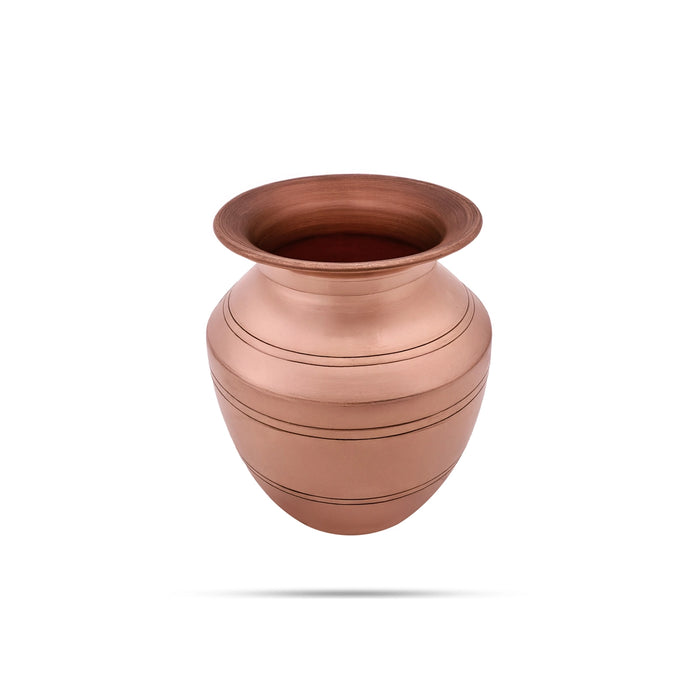 Iyengar Vaishnav Chombu 5.5 x 4 Inches - Copper Lota / Chombu / Kalash Pot / Kalasam for Pooja - Kalash & Pooja Lota