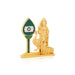 Murugan With Vel - 2.5 x 2 Inches | Gold Polish Car Stand/ Metal Murugan Astra for Pooja - Deity Accessories
