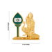 Murugan With Vel - 2.5 x 2 Inches | Gold Polish Car Stand/ Metal Murugan Astra for Pooja - Deity Accessories